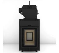 Poêle en faïence Brunner HKD 2.2 XL SK/h EAS DHT M avec fonctionnement par vanne Moritz 13 kW Hydro Cadre noir