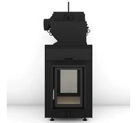 Poêle en faïence Brunner HKD 2.2 XL SK/h Tunnel avec EOS easy AW (fonctionnement avec clapet 'moritz') 13 kW hydro Cadre de base noir