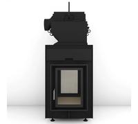 Poêle en faïence Brunner HKD 2.2 XL SK /h tunnel EAS avec fonctionnement par vanne Moritz 13 kW Hydro Cadre noir