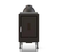 Poêle en faïence Brunner HKD 4.1 porte tournante porte en fonte 11 kW Gussblende schwarz