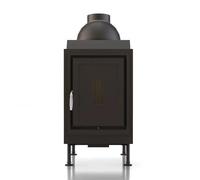 Poêle en faïence Brunner HKD 5.1 porte tournante porte en fonte 10 kW Module pour chaudière, Frontplatte Guss 48 x 83 cm