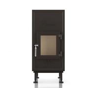 Poêle en faïence Brunner WF 25 simple vitre 6 kW Plaque frontale en fonte 79/42 cm