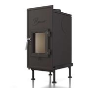 Poêle en faïence Brunner WF 33 simple vitrage 7 kW Plastron en fonte 79/42 cm