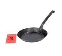 Turk 65526 Poêle en Fer forgée avec Manche Plat en Forme de Crochet Diamètre 26 cm