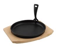Poêle en fonte + dessous de plat bambou pour barbecue Barbecook