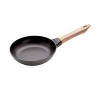 Poêle en fonte émaillée noire Manche Bois D20 STAUB
