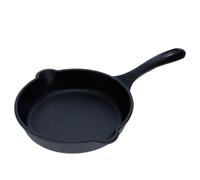 Poêle en Fonte Naturelle Induction 16,5cm, Convient pour le Feu, Barbecue, Four