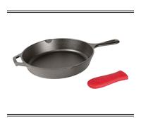 Poele en fonte + poignée - 26cm - lodge cast iron