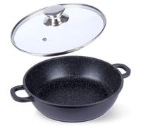 Poêle en granit avec couvercle en verre GRANDE 24 cm