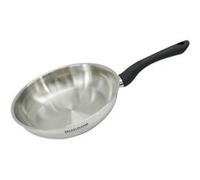 Fackelmann 681852 Poêle 24 cm en INOX, Poêle de Cuisson, Tous Feux, Induction, sans PFAS, Acier Inoxydable 18-8, Gris, 24 x 5,5 cm