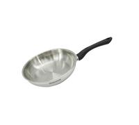 Fackelmann 681852 Poêle 24 cm en inox, Poêle de cuisson, Poêle tous feux, Poêle induction, Poêle sans PFAS, Acier inoxydable 18/8, Gris, 24 x 5,5 cm