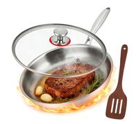 Poêle en titane haute performance, revêtement durable sans PFOA, adaptée à tous feux, manche ergonomique pour un usage facile.