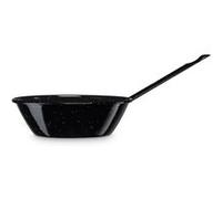 briebe Poêle à frire à induction 22 cm en acier émaillé, poêle Honda bordonnée, 1,7 l, compatible vitrocéramique, feu, gaz, four, soulèvement noir chiné