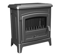 Godin Fonteval Pose libre Bois de chauffage Anthracite, Noir