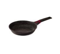 Baumalu, Granit Pro Poêle à Frire 28 cm Céramique Antiadhésive, Revêtement Intérieur Effet Pierre, Extérieur Noir, Poignée Amovible, Compatible Cuisinières Gaz, Induction, Électrique, Indéformable