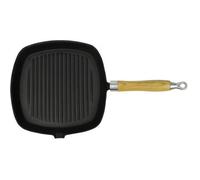 Vidaxl Poãªle De Grill Fonte Avec Poignã©E En Bois 20 X 20 Cm