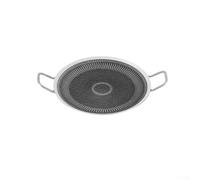 Poêle grill d'extérieur en acier inoxydable 316 sans fumée pour le camping, barbecue coréen, compatible avec cuisinière à induction (34 cm, entièrement en acier)