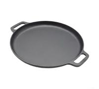 Poêle grill en fonte avec bord pour plaques à induction, friteuse polyvalente pour crêpes et viandes, ustensile de cuisine, taille 30 cm (28 cm)