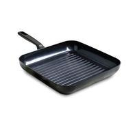 GreenPan Memphis, Poêle Gril de 28 cm avec Revêtement Antiadhésif Sain en Céramique, Sans PFAS, Compatible avec l'Induction, Résistante au Lave-vaisselle et au Four, Coloris Noir