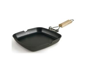 Poêle grill lisse rabattable Lacor SUA Noir 24x24 cm