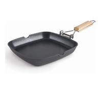 Poêle grill lisse rabattable Lacor SUA Noir 28x28 cm