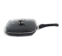 Poêle Grill - PRADEL EXCELLENCE - 52383M - 28 x 28 cm - Anti-adhésif - Couvercle en verre
