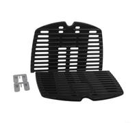 Poêle grill réversible en fonte pour Weber Q Series - Pièces de rechange pour système de barbecue Gourmet 43,2 x 32,7 cm
