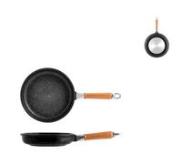 Poêle H&H Basse Antiadhésive Pierre Fond Plat Induction 20 Cm