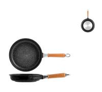Poêle H&H Basse Antiadhésive Pierre Fond Plat Induction 24 Cm