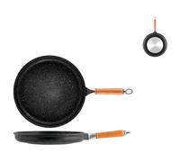 Poêle H&H Basse Antiadhésive Pierre Fond Plat Induction 28 Cm