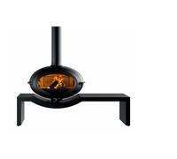 Poêle à bois - INVICTA - BRIO SUR BANC - 7 kW - Rdt: 76% - B. 50 cm - 100% fonte - Anthracite