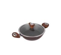 Poêle Kolors marron 24 cm avec couvercle