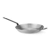 Poêle lyonnaise en acier au carbone avec 2 poignées, diamètre 360 mm