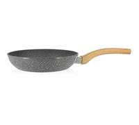 Poêle - MENASTYL - 24 cm - Aluminium - Cannelle - Poignée en bois clair