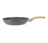 Poêle - MENASTYL - 28 cm - Aluminium - Cannelle - Poignée en bois clair