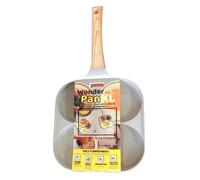 WONDER PAN XL MYBO TV - Poêle 4 Compartiments - Antiadhésive - Tous Feux Dont Induction - Spatule en Silicone - Livre de Recettes digital - Diamètre de chaque compartiment 11cm FORMAT XL