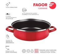 Poêle Optimax Ø26cm Acier Rouge Aisi 430 Fagor