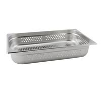 Poêle perforée en acier inoxydable pour gastronorm - Taille 1/1, 100 mm de profondeur - Plateau vapeur et bac de drainage pour le catering