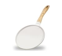 Poêle polyvalente antiadhésive en aluminium 24 cm marron blanc