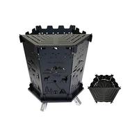 Poêle Portable for Camping, barbecue à bois, brûleur de sac dos pliable en métal, support feu joie léger