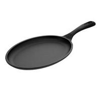 Poêle pour Fajitas en Fonte Émaillée Induction 25x18 cm, Feu, Barbecue, Four, Victoria, 32036, , Noir Noir G