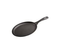 Poêle pour Fajitas en Fonte Naturelle Induction 25cm pour le Feu, Barbecue, Four,, 37345, , Noir
