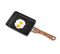 Poêle pour Tamagoyaki Induction, Poele Omelette Japonaise Petite Poele Oeuf Antiadhésive Poêles à Crêpes et Blinis Tamagoyaki Poêle à Omelette Japonaise en Aluminium Poignée en Bois-35.5 x 13cm