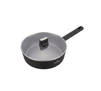 Poêle Profonde de Cuisson 24cm avec Couvercle en Verre SWISS HAUS Noir