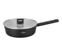 Poêle Profonde de Cuisson 28cm avec Couvercle en Verre SWISS HAUS Noir Noir