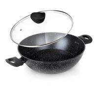 Poêle profonde en granit avec couvercle en verre BLACK LINE 28 cm, 3,5 l
