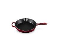 LE CREUSET Skillet profond en fonte émaillée Signature avec poignée d'assistance et deux becs verseurs, 26 cm, 2 litres, Garnet, 20187269490422