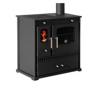 Poêle PROMETEY Eco 7 kW | Plaque fonte, fourneau bois efficace