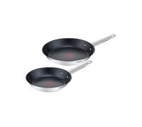 Poêle / sauteuse - Tefal - Cook Eat - Lot de 2 - 24/28 cm - Acier inoxydable - Anti-adhésif