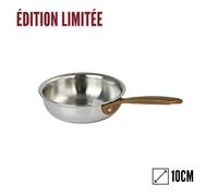 Poêle sautoir mini 10 cm castel pro 5 ply poignée fixe cuivrée